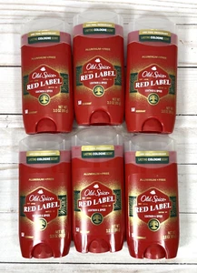 Old Spice RED LABEL Leather & Spice Aluminum Free Deodorant 3oz (6 Pack) - Picture 1 of 4
