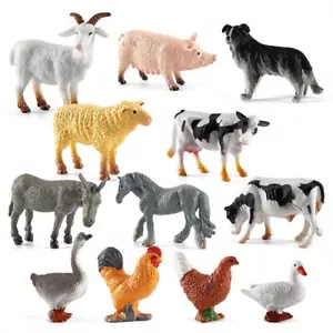 12pcs Figurines Simulated Poultry Action Figure Farm AnimalModels Education Toy - Picture 1 of 41