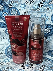 NEW Winter Candy Apple TRAVEL Mist & Cream Set Bath & Body Works - Picture 1 of 1