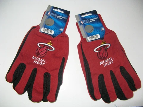 TWO (2) PAIR OF MIAMI HEAT, SPORT UTILITY GLOVES FROM FOREVER COLLECTABLE Cover