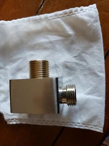 KES Brushed Nickel Square Wall Supply Elbow for Hand Held Shower Hose - Picture 1 of 4