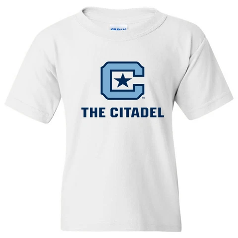 The Citadel Bulldogs Primary Logo Youth T Shirt - White Cover