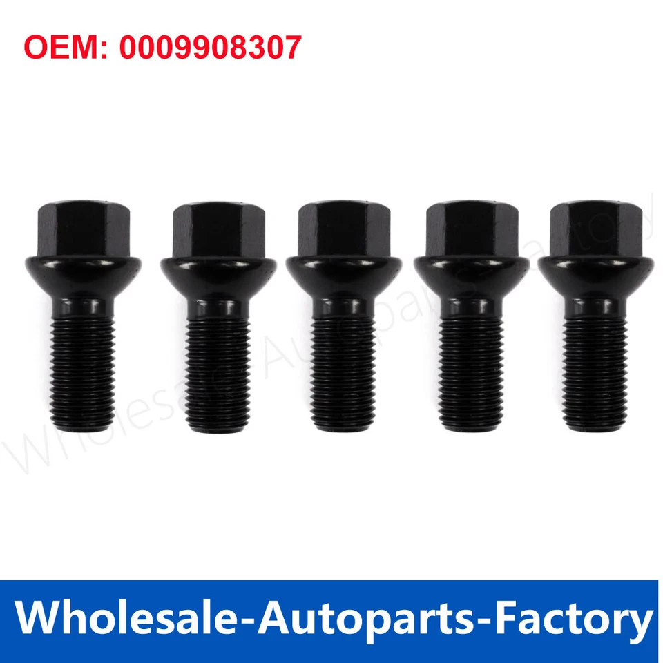 Set of 5PCS Wheel Lug Bolt nuts For Mercedes Benz C250 C300 CLS63 E280 E500 S600 - Image 1 of 4
