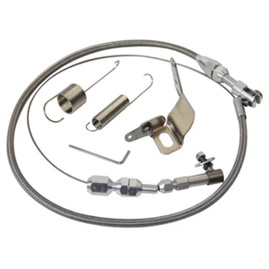 Universal Stainless Steel 36" Throttle Gas Cable & Spring Set Street Hot Rod - Picture 1 of 10