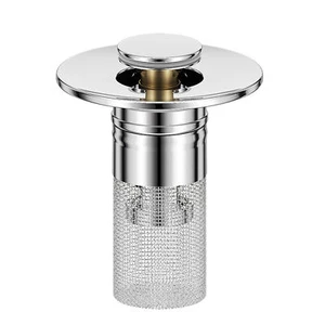 Sink Plug Pop Up Drain Strainer With Basket Sink Drain Hair Catcher For Bathroom - Picture 1 of 12