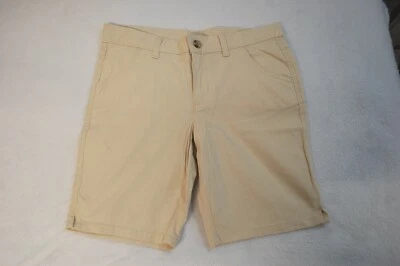 Girls LIGHT BEIGE WOVEN BERMUDA SHORTS Chinos DRESSY CASUAL Adj Waist SIZE 14 - Image 1 of 2