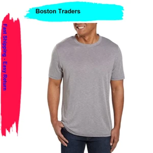 Boston Traders Men's Short Sleeve Modal Blend Tee, Grey, Medium - Picture 1 of 1
