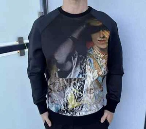 JUST CAVALLI MENS SWEATSHIRT MENS FACE PRINT POLYESTER size S - Picture 1 of 16