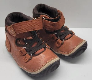 Stride Rite SRT Gavin Toddler Size 4W Leather Boys Shoes Brown (GENTLY WORN) - Picture 1 of 6