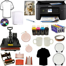 5in1 Combo Sublimation Heat Press Printer Wireles Tshirts Plates Mugs Bundle