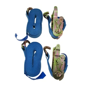 Correas de trinquete de amarre 35 mm x 6 M 3T X2 (gancho de garra de amarre de carga 3000 kg) - Imagen 1 de 7