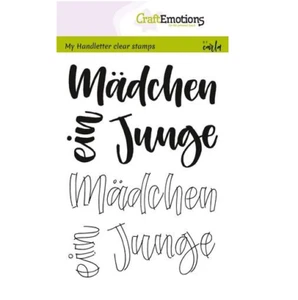 CraftEmotions clearstamps A6 - handletter - Mädchen, Junge (DE) 011856 - Bild 1 von 1