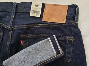 Levi's 501 Original Selvedge Premium Cotton Hemp Men's Jeans W36 L34 Inseam 34" - Picture 1 of 24