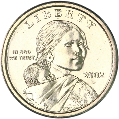 2002 D Native American Sacagawea Gem BU Dollar US Mint Coin See Pics Z783 Cover