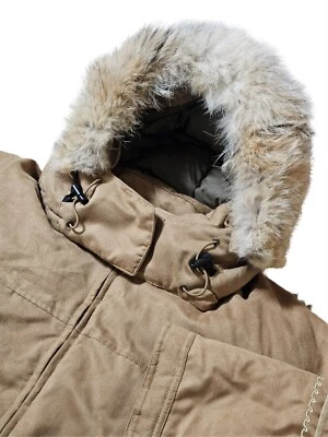 Cabela's Goose Down Coyote Fur Trimmed Hooded Puffer Parka Jacket Women's 2XL - Image 1 of 4