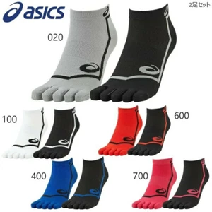 ASICS Sports Split Separated Toe Socks 2 pairs Red & Black #600 - Picture 1 of 2