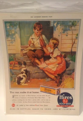 Magazine Ad Print The Saturday Evening Post Hires Root Beer EXTRACT Full Page - Image 1 of 4
