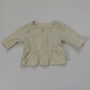 Baby Gap Polka Dot 0-3 Months Zip Front First Favorites Long Sleeved Top - Picture 1 of 6