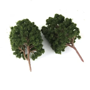 10pcs HO OO Scale Model Trees Layout Train Diorama Scenery Dark Greenva - Picture 1 of 14