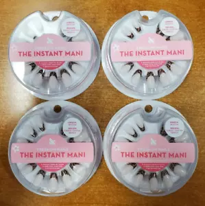 4 Pack: Olive & June The Instant Mani Nails Medium Cheetah French (9732) R8P1b - Picture 1 of 8