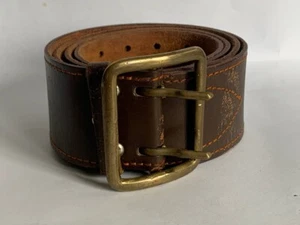 Vintage Soviet Russian Military Officer s Leather Belt USSR 118cm, 46.46 inches - Picture 1 of 17