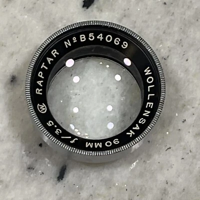 Vintage Wollensak 90mm Raptar f/3.5 Lens Front Piece Only #B54069 - Image 1 of 4