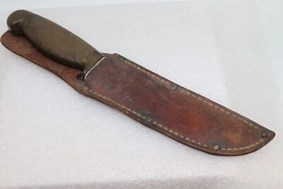 Cuchillo de caza Cattaraugus vintage de Estados Unidos con funda Foto 1 de 4