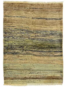 Vintage Tribal Rug 3’4” x 4’7” Brown Wool Hand-Knotted Oriental Carpet - Picture 1 of 13