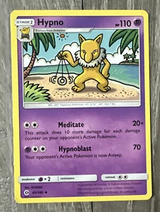 Hypno 60/149 Reverse Holo Sun & Moon Base Pokemon TCG Card - Picture 1 of 2