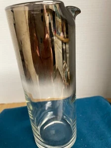 Glaskrug Mixgetränke Metallic Silber verblassen bis klar, mcm, Hardware, Vintage - Bild 1 von 12