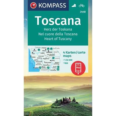 Italy The heart of Tuscany (4 map set) Kompass map 2440 hiking, cycling - Image 1 of 4