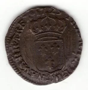 French Colonial, Rare 1723 Q half sol, Seems to be in Brass - Bild 1 von 2