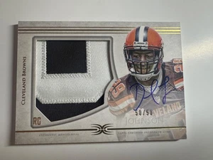 2015 Topps Definitive RPA #DC17 Duke Johnson 50/50 Hurricanes - Picture 1 of 2