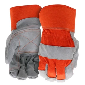 Guantes de trabajo de alta resistencia de protección para hombre con doble palma de cuero de vaca, abrasión... - Imagen 1 de 8