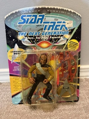 Figura de acción Playmates Star Trek The Next Generation Lieutenant Worf 1992 ¡Nueva! Foto 1 de 2
