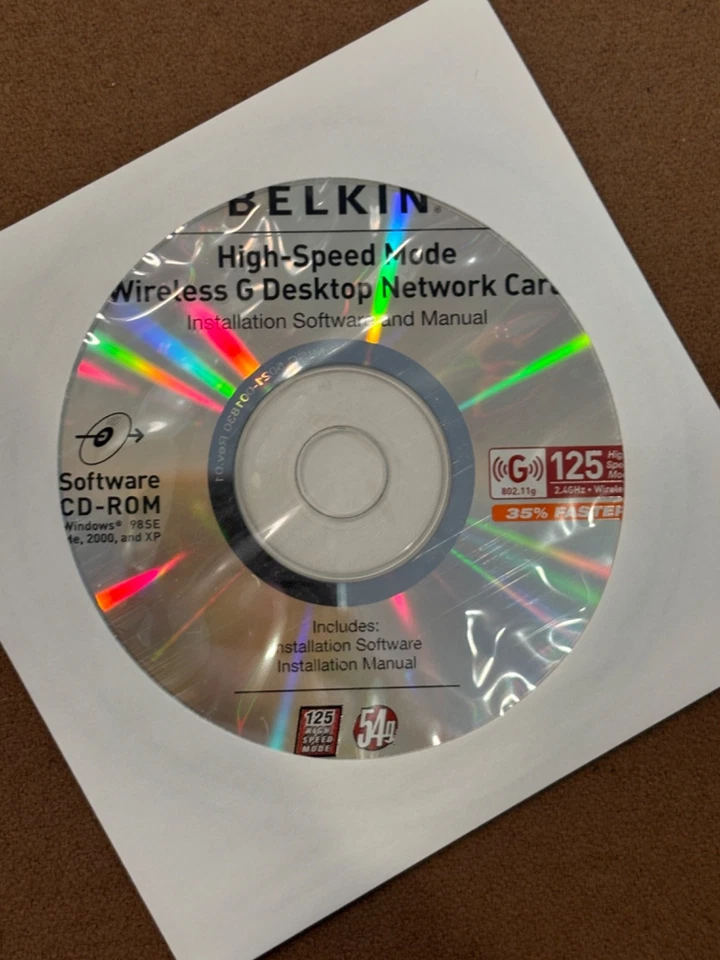 Belkin High-Speed Mode Wireless G Desktop Installation Software CD-ROM - Image 1 of 1