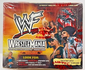 2001 FLEER WWF WRESTLEMANIA HOBBY BOX FACTORY SEALED 28 PACKS STONE COLD AUTO'S - Picture 1 of 4