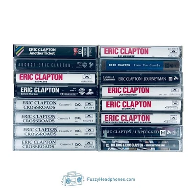 (16) Eric Clapton Cassette Tapes: Backless, E.C. Was Here, Just One Night TESTED - Image 1 of 4
