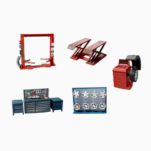 Diorama 1/64 Auto Garage Puntelli Modello Auto Officina Strumento Riparazione Scena Display ModD2 - Foto 1 di 25