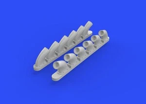 Pila de escape Eduard Brassin 1/48 P-40B para kit Airfix - 648271 - Imagen 1 de 3