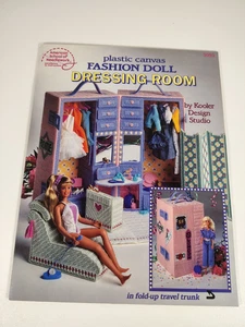 Portable Travel Trunk Dressing Room for 11-1/2" Doll Plastic Canvas Pattern Book - Picture 1 of 3