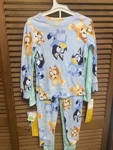 Two sets of Bluey Toddler 5T Pajamas Long Sleeve Cuffed Legs - Picture 1 of 3