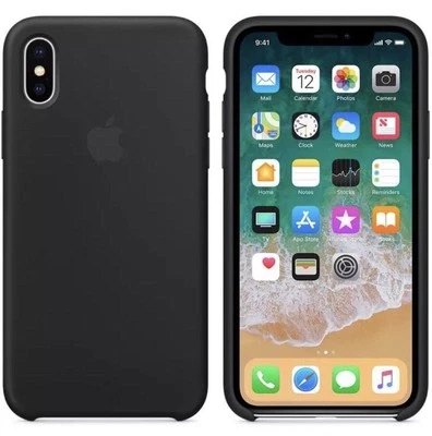 Genuine Apple iPhone 8 Plus / 7 Plus Silicone Case / Cover - Black - MQGW2ZM/A - Image 1 of 4
