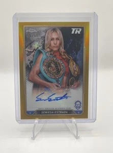 2024 Topps Chrome Boxing Seniesa Estrada Gold Refractor Auto Rookie #50/50 - Picture 1 of 2