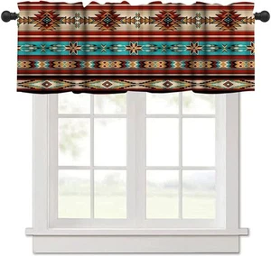 Aztec Kitchen Curtains Valance for Windows,Southwestern Native Tribal Valance... - Picture 1 of 5