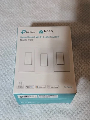 3ct Kasa Smart Wi-Fi Light Switch HS200P3 Single Pole Apple HomeKit Alexa Google - Image 1 of 4