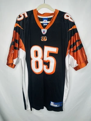 Camiseta deportiva de los Cincinnati Bengals Reebok auténtica en el campo local #85 Johnson (52) Foto 1 de 4