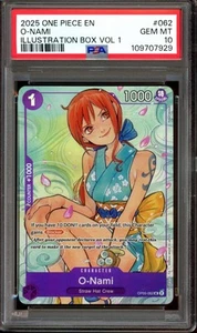 PSA 10 O-Nami OP05-062 SR Full Art Promo Illustration Box Vol.1 One Piece - Photo 1/2