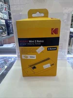 Kodak Mini 2 Retro P210RB Black Wireless Portable Photo Printer 2.1x3.4 Inch New - Image 1 of 4