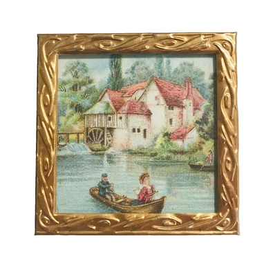 Antiguo marco miniatura para casa de muñecas Erhard Sohn dorado Ormolu 1900 Alemania 2" metal Foto 1 de 4